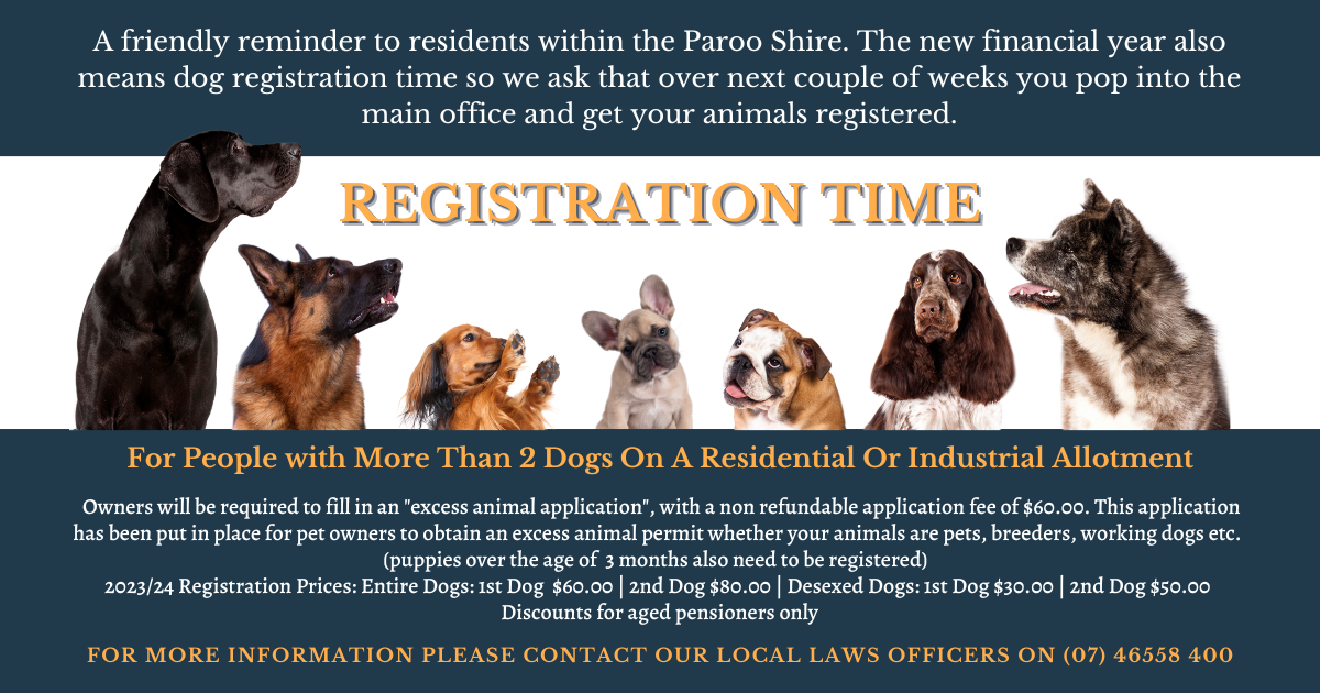 Dog Registration Time 2023 2024  Facebook Post  