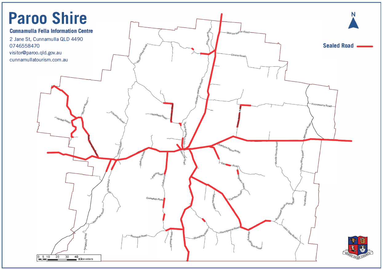 Paroo shire sealed roads